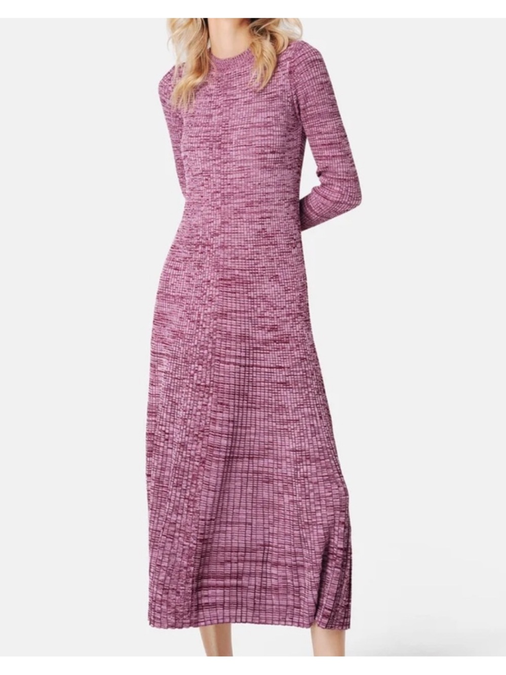 COS Melange Ribbed Midi Dress Sz Small